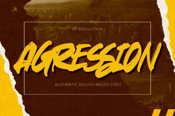 Agression Font for Creepy Craft Projects and Dramatic Designs