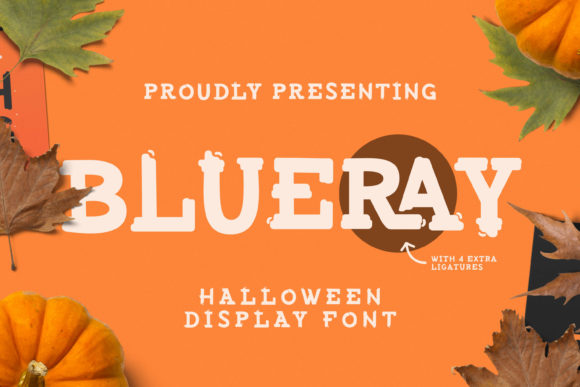 Blueray: A Spooky Display Font for Editorial Creativity