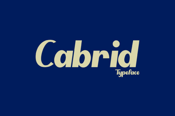 Cabrid: A Bold Display Font for Creative Branding Projects
