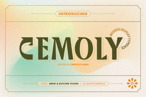 Cemoly – A Modern Display Font for Editorial Design