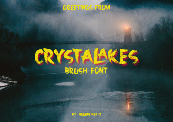 Crystalakes Brush: A Cool Display Font for Creative Projects