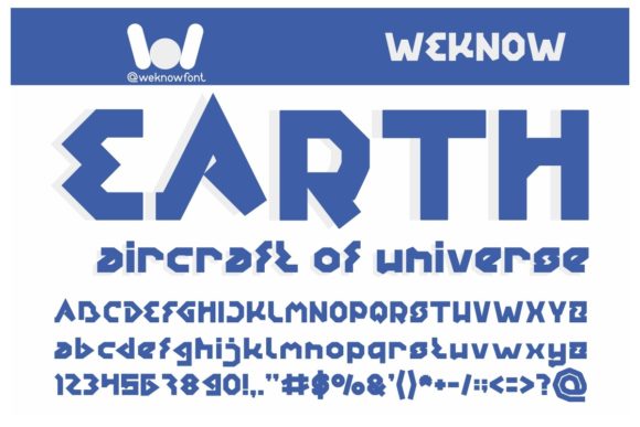 Earth Aircraft Universe Font for Bold Editorial Design