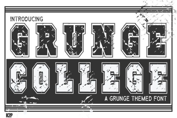 Grunge College Font for Bold Web Design