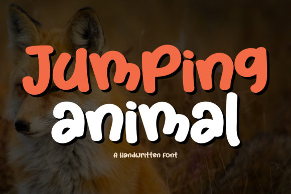 Jumping Animal Font for Whimsical Craft Projects