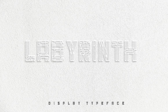 Labyrinth Display Font for Bold Campaign Design