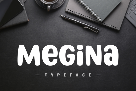Megina – A Trendy Thick-Lettered Display Font for Creative Projects