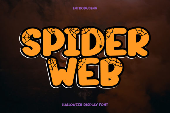 Spider Web Font for Spooky Branding and Halloween Designs