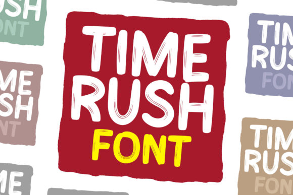 Time Rush: A Dynamic Display Font for Bold Visuals