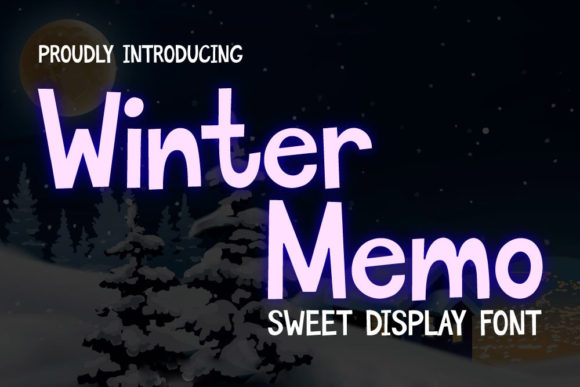 Winter Memo Font for Seasonal Craft Creations